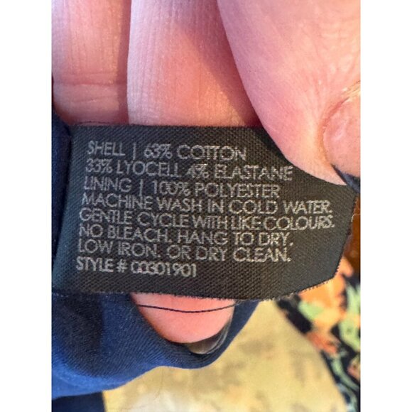 Club Monaco‎ Skirt Women 4 Pink Blue Floral A Line Skater Mini Boho Cottagecore - Picture 8 of 8